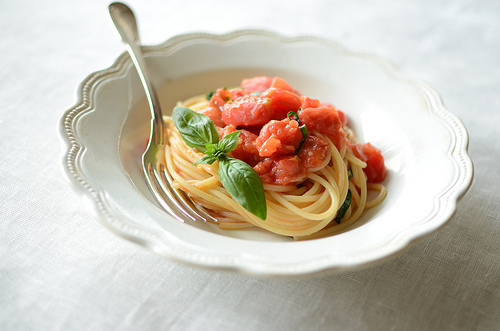 Spaghetti Tomato and basil